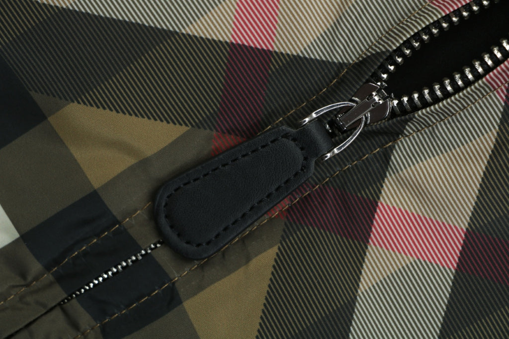 Burberry Oversized Diagonal Check Hooded Jacket - Archive Beige