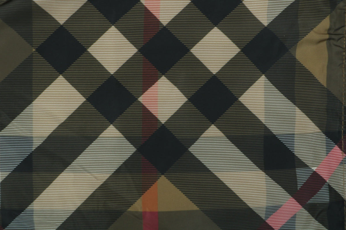Burberry Oversized Diagonal Check Hooded Jacket - Archive Beige