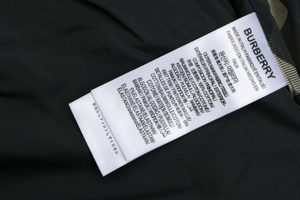 Burberry Oversized Diagonal Check Hooded Jacket - Archive Beige