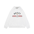 Gucci Cat and Letter Print Crewneck Sweatshirt - White