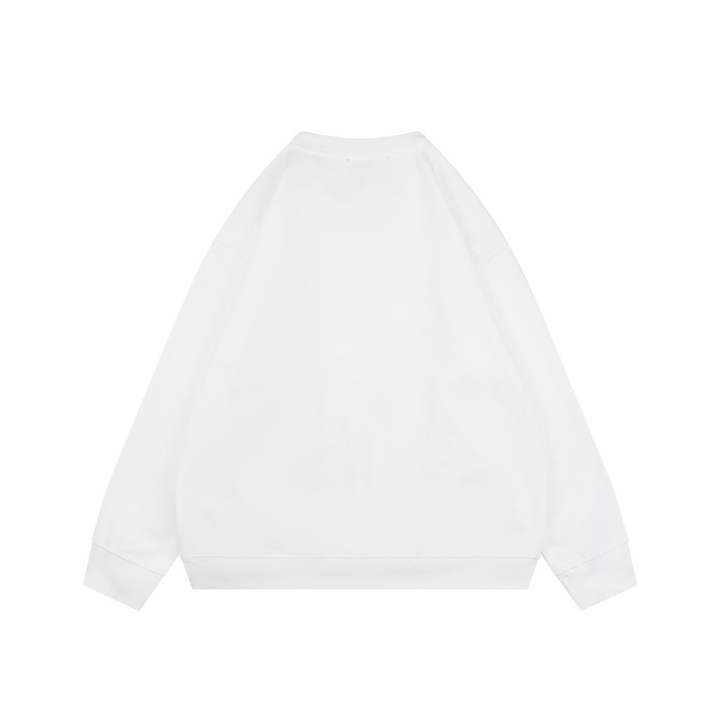 Gucci Cat and Letter Print Crewneck Sweatshirt - White