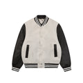LV Tonal Monogram Contrast-Sleeve Varsity Jacket