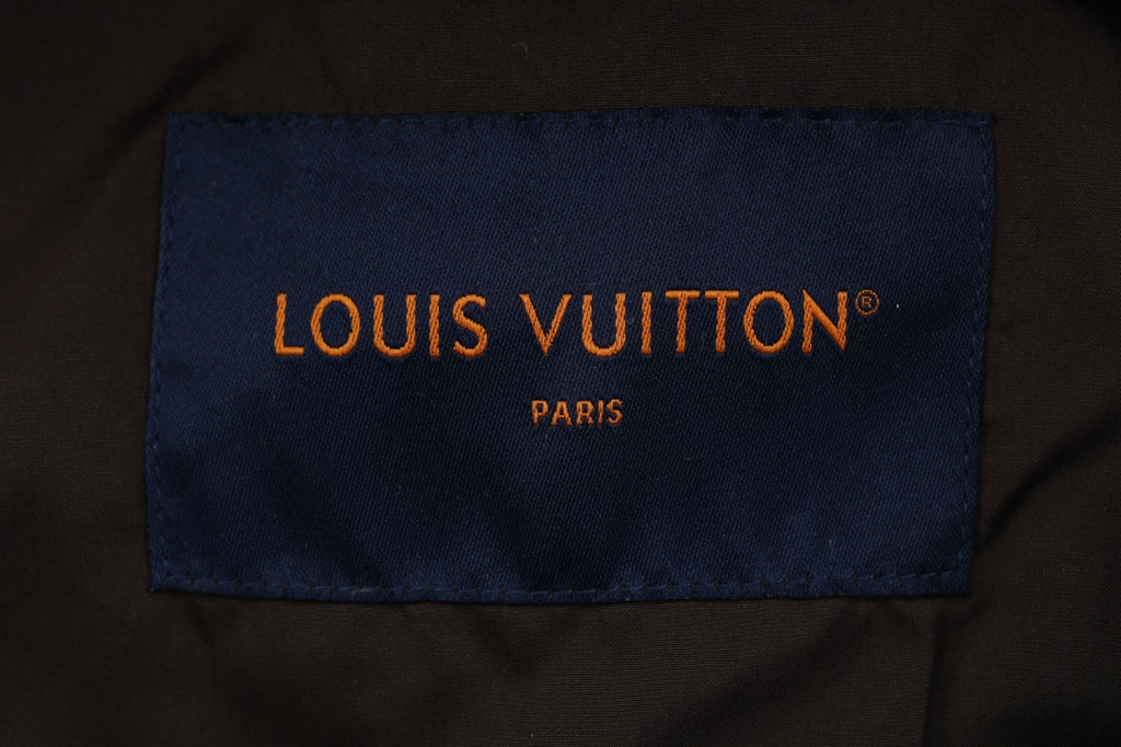 LV Tonal Monogram Contrast-Sleeve Varsity Jacket