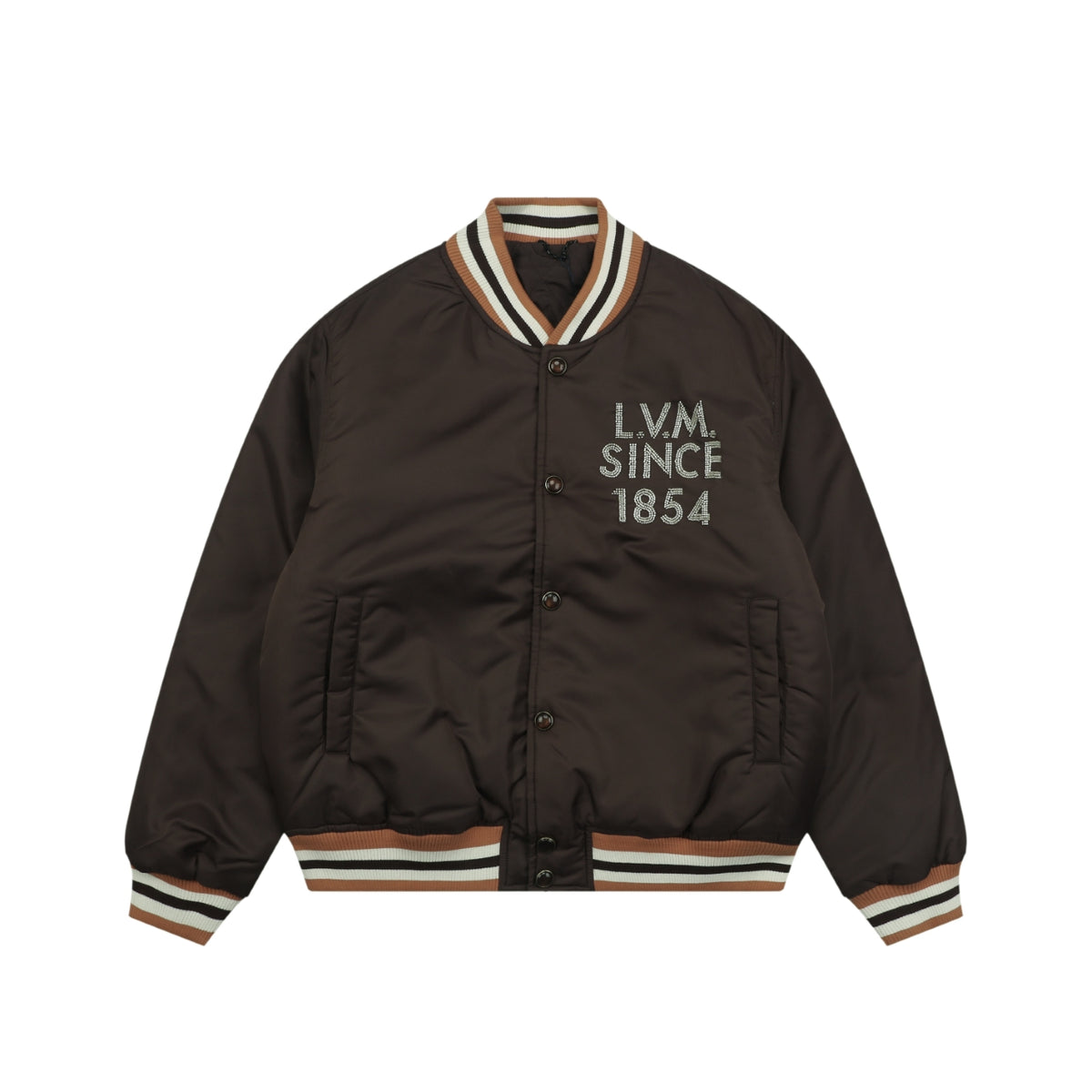 LV 1854 Letter Varsity Jacket in Dark Brown