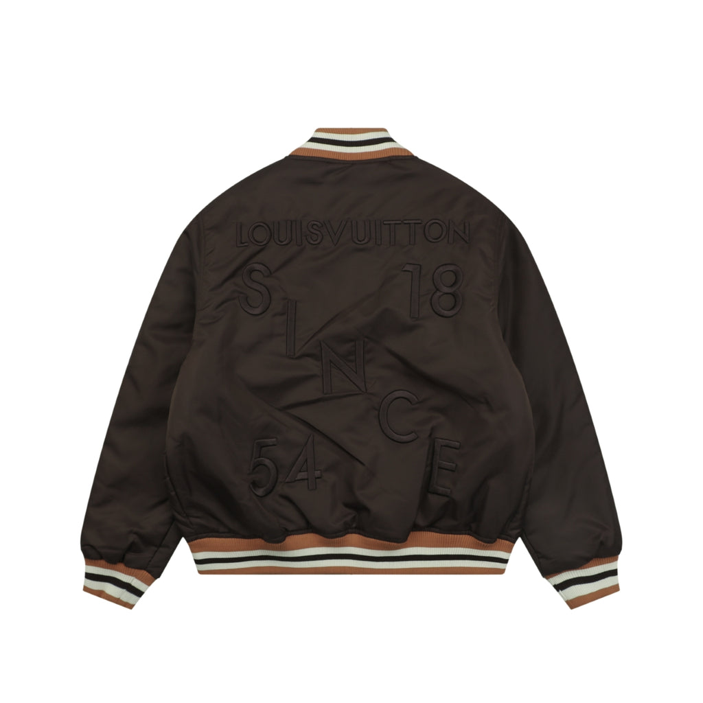 LV 1854 Letter Varsity Jacket in Dark Brown