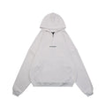 Balenciaga V-Neck Small-Front Large-Back Logo Hoodie in Light Gray