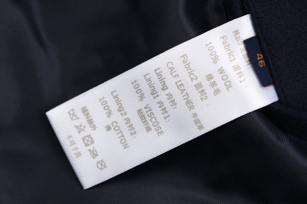 LV Multi-Line Letter Contrast-Sleeve Varsity Jacket