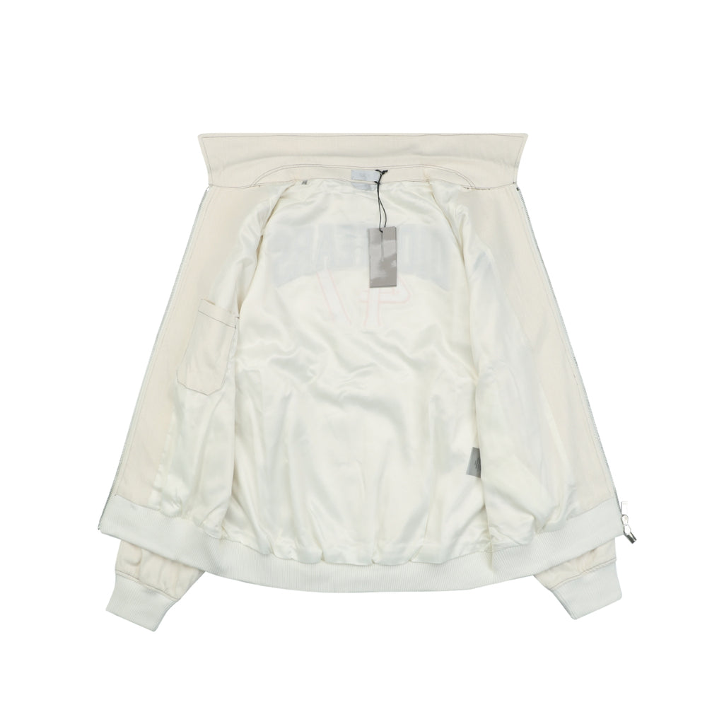 Dior Tears 47 Letter Varsity Jacket in Cream