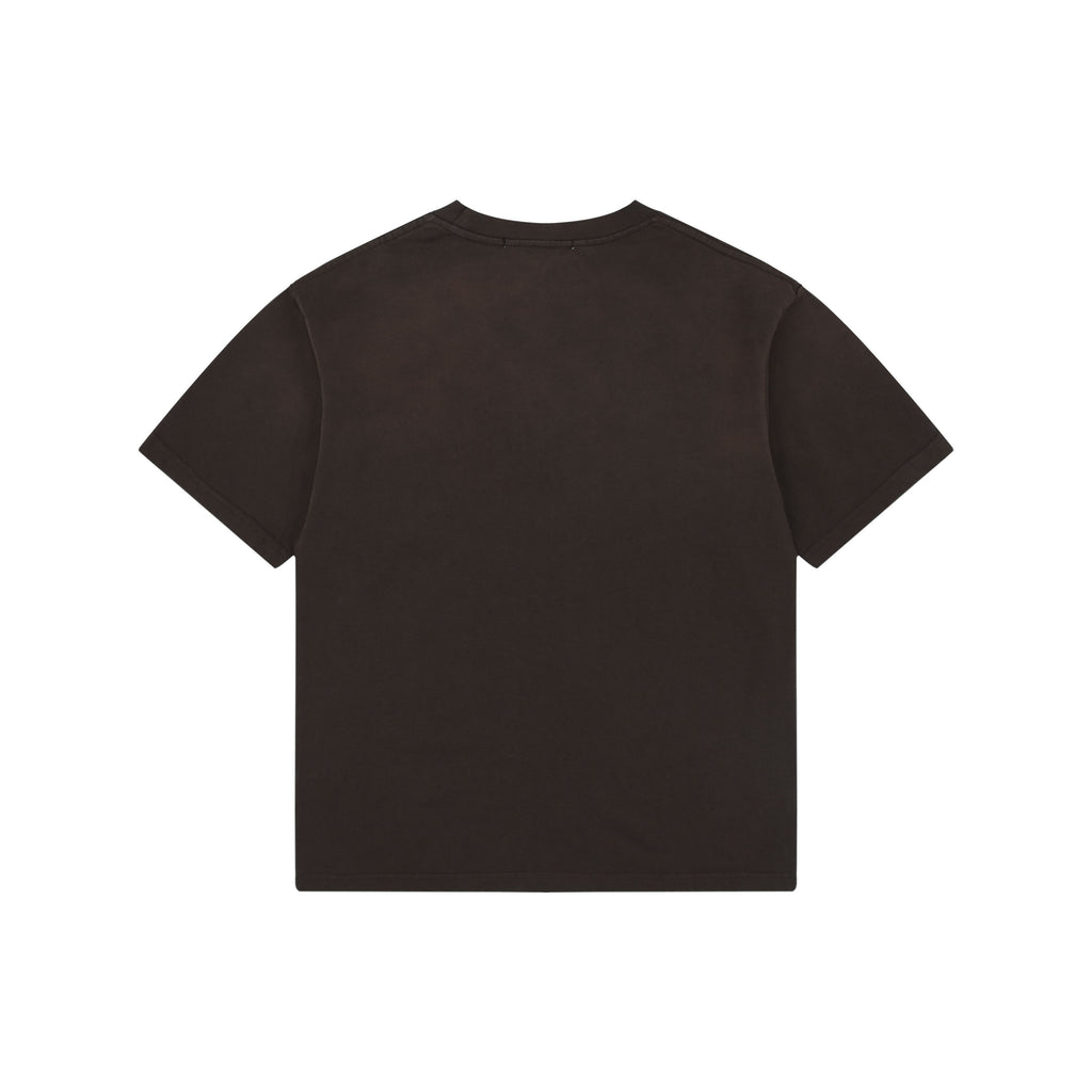 Acne Studios Arched Appliqué Letter Graphic T-Shirt in Dark Brown