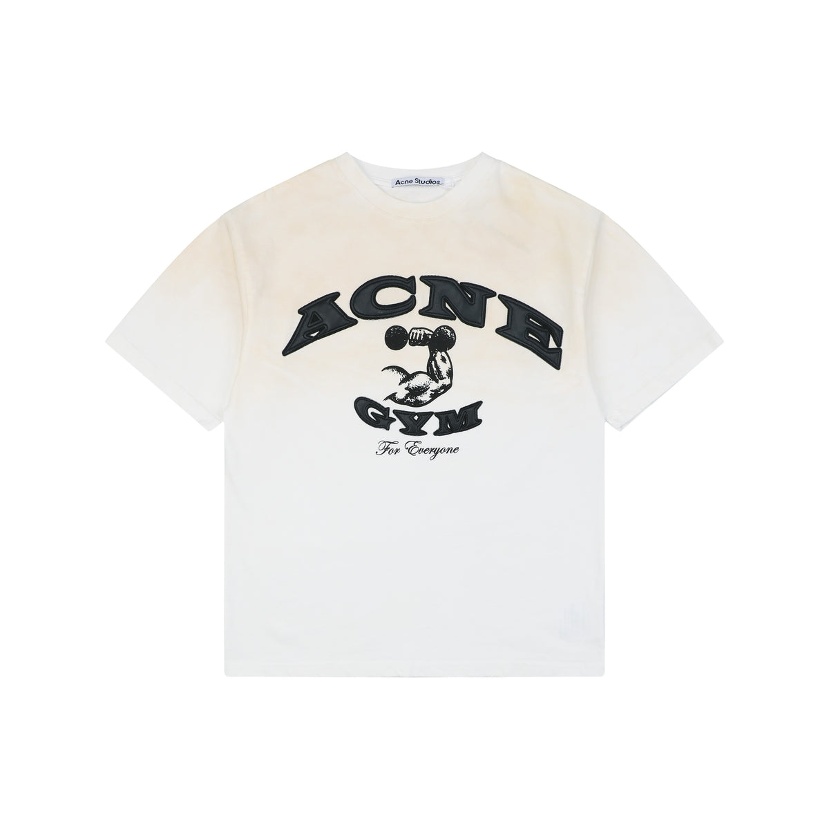 Acne Studios Arched Appliqué Letter Graphic T-Shirt in White