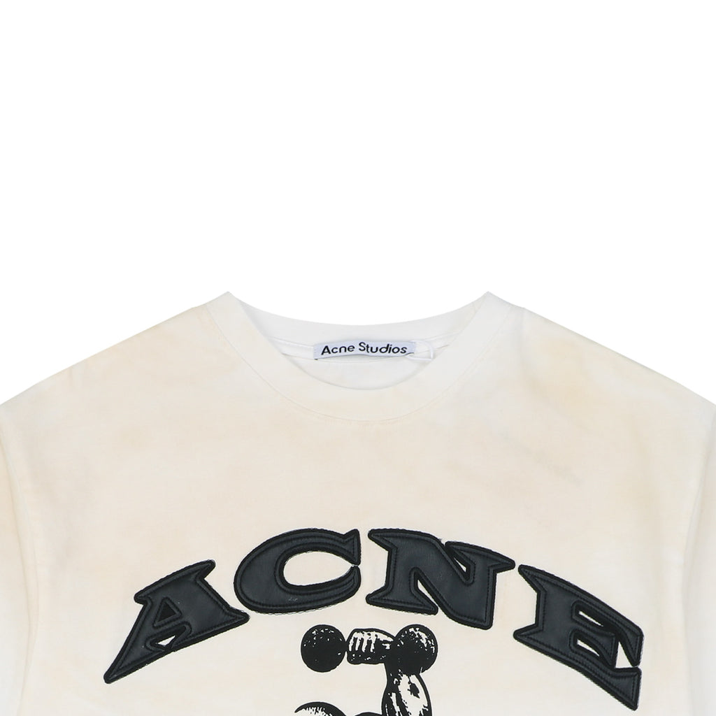 Acne Studios Arched Appliqué Letter Graphic T-Shirt in White