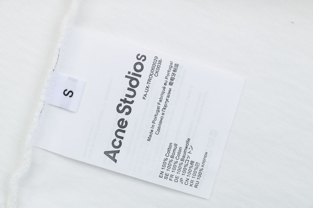 Acne Studios Arched Appliqué Letter Graphic T-Shirt in White