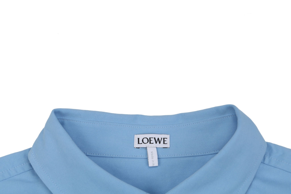 Loewe Small Floral Emblem Long-Sleeve Shirt in Blue