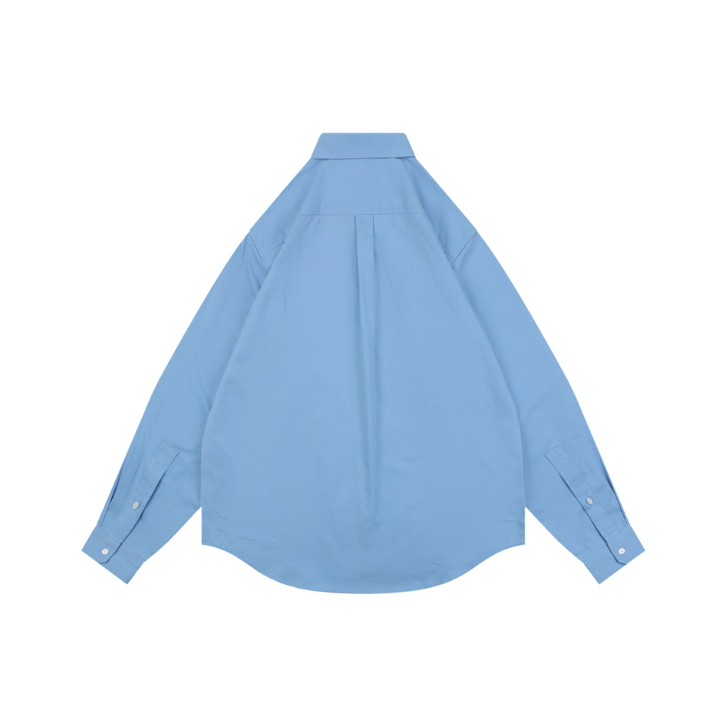 Loewe Small Floral Emblem Long-Sleeve Shirt in Blue