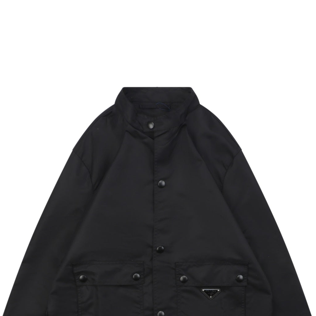 Prada 25FW Black Two-Pocket Triangle Logo Jacket