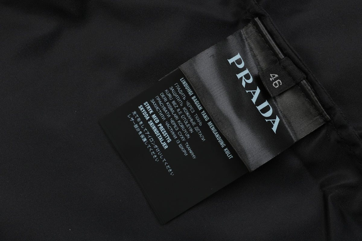 Prada 25FW Black Two-Pocket Triangle Logo Jacket