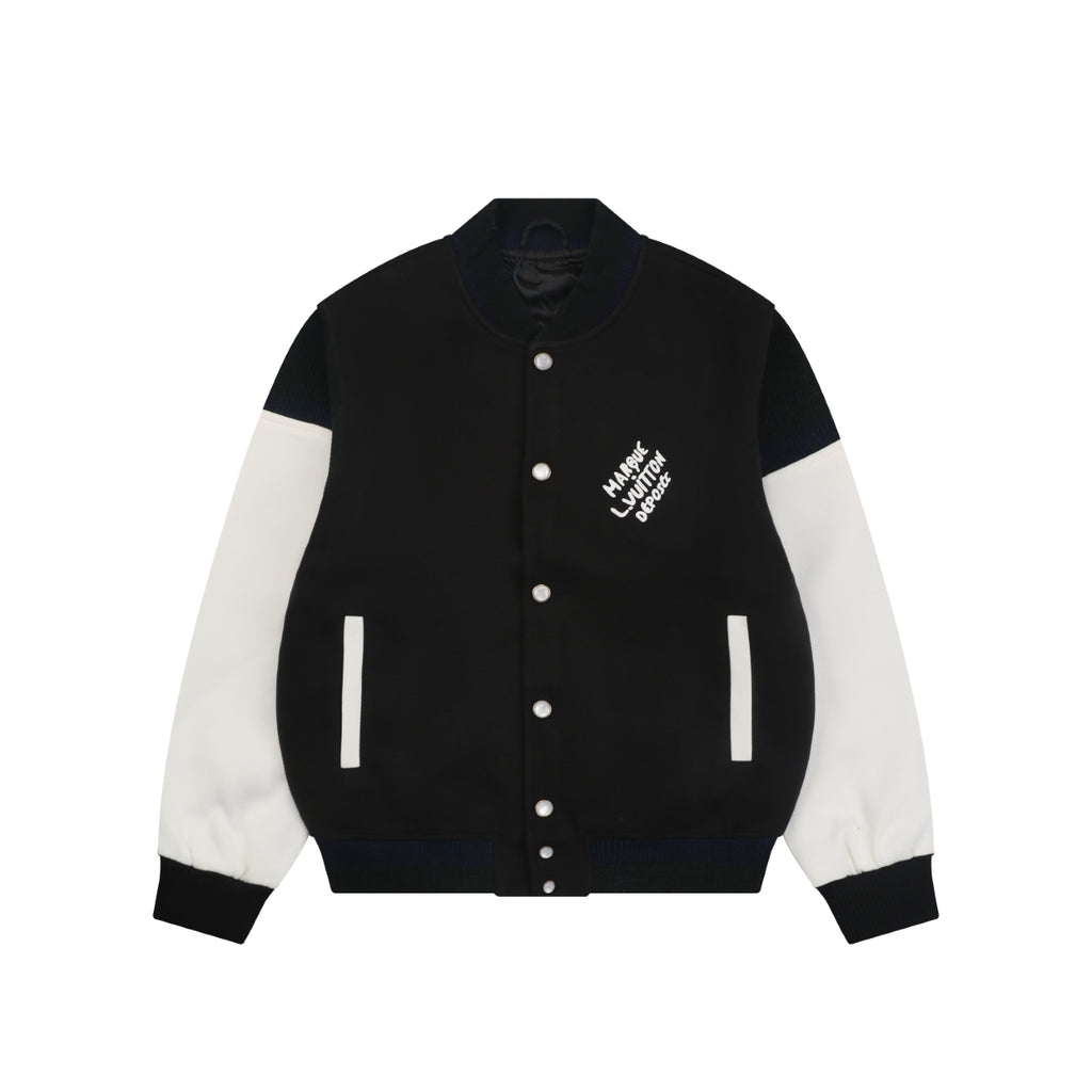 Louis Vuitton Pont Neuf Black and White Varsity Jacket