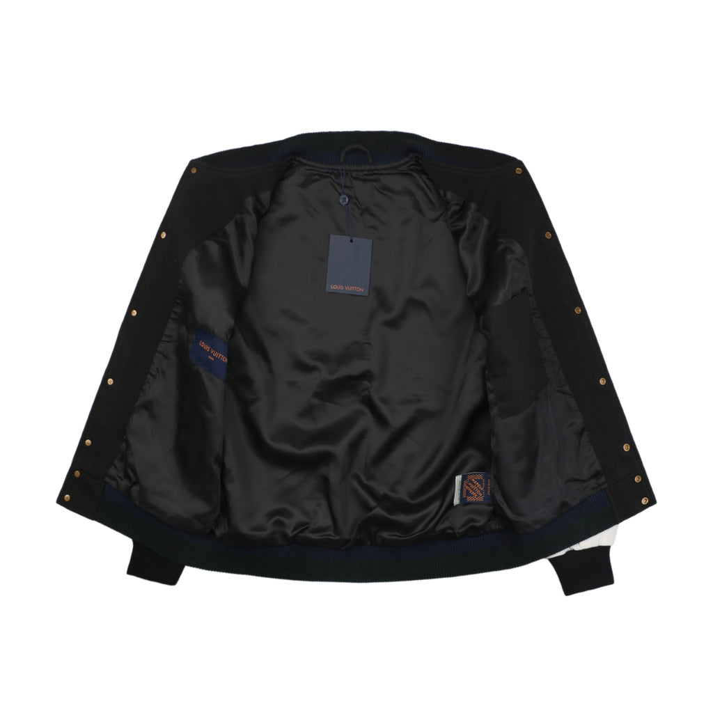 Louis Vuitton Pont Neuf Black and White Varsity Jacket