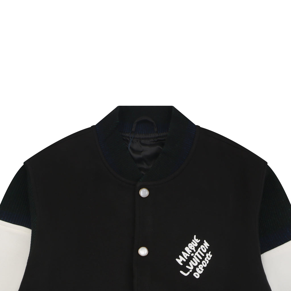 Louis Vuitton Pont Neuf Black and White Varsity Jacket
