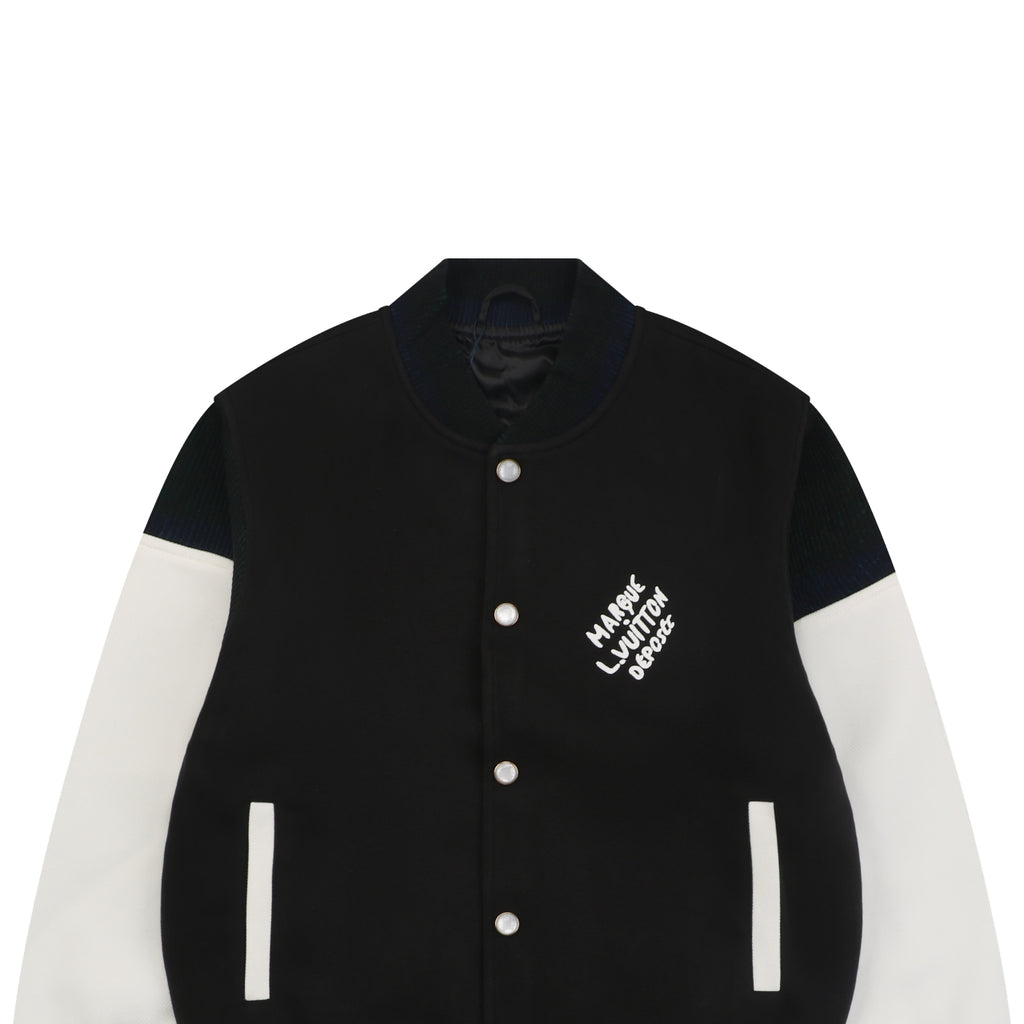 Louis Vuitton Pont Neuf Black and White Varsity Jacket