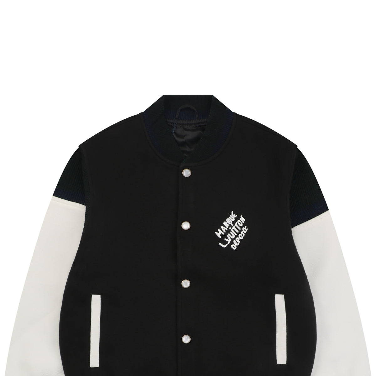 Louis Vuitton Pont Neuf Black and White Varsity Jacket