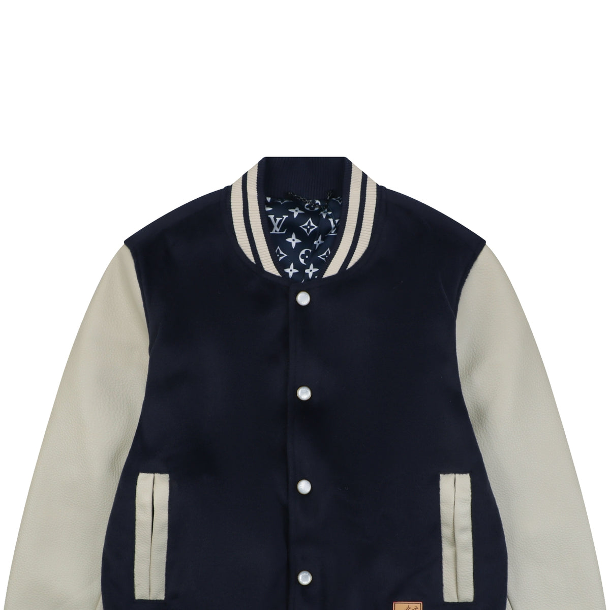 Louis Vuitton Pont Neuf Navy and White Varsity Jacket