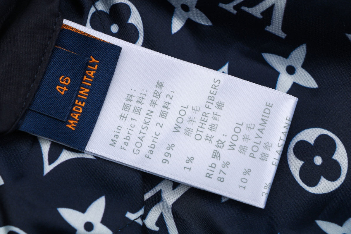 Louis Vuitton Pont Neuf Navy and White Varsity Jacket