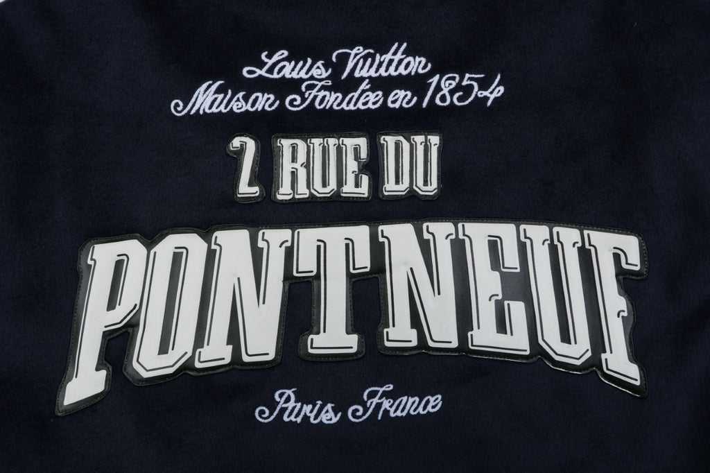 Louis Vuitton Pont Neuf Navy and White Varsity Jacket