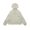 Acne Studios Fine-Check Hooded Jacket in Light Beige