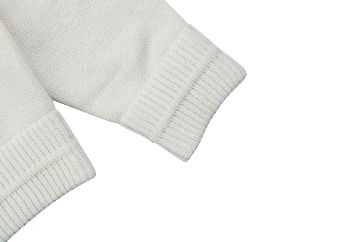Louis Vuitton Monogram Letter Patch Hooded Sweater in Ivory