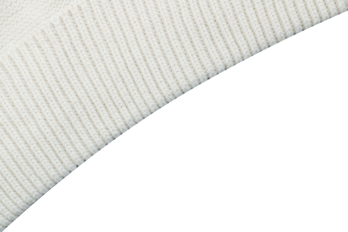 Louis Vuitton Monogram Letter Patch Hooded Sweater in Ivory