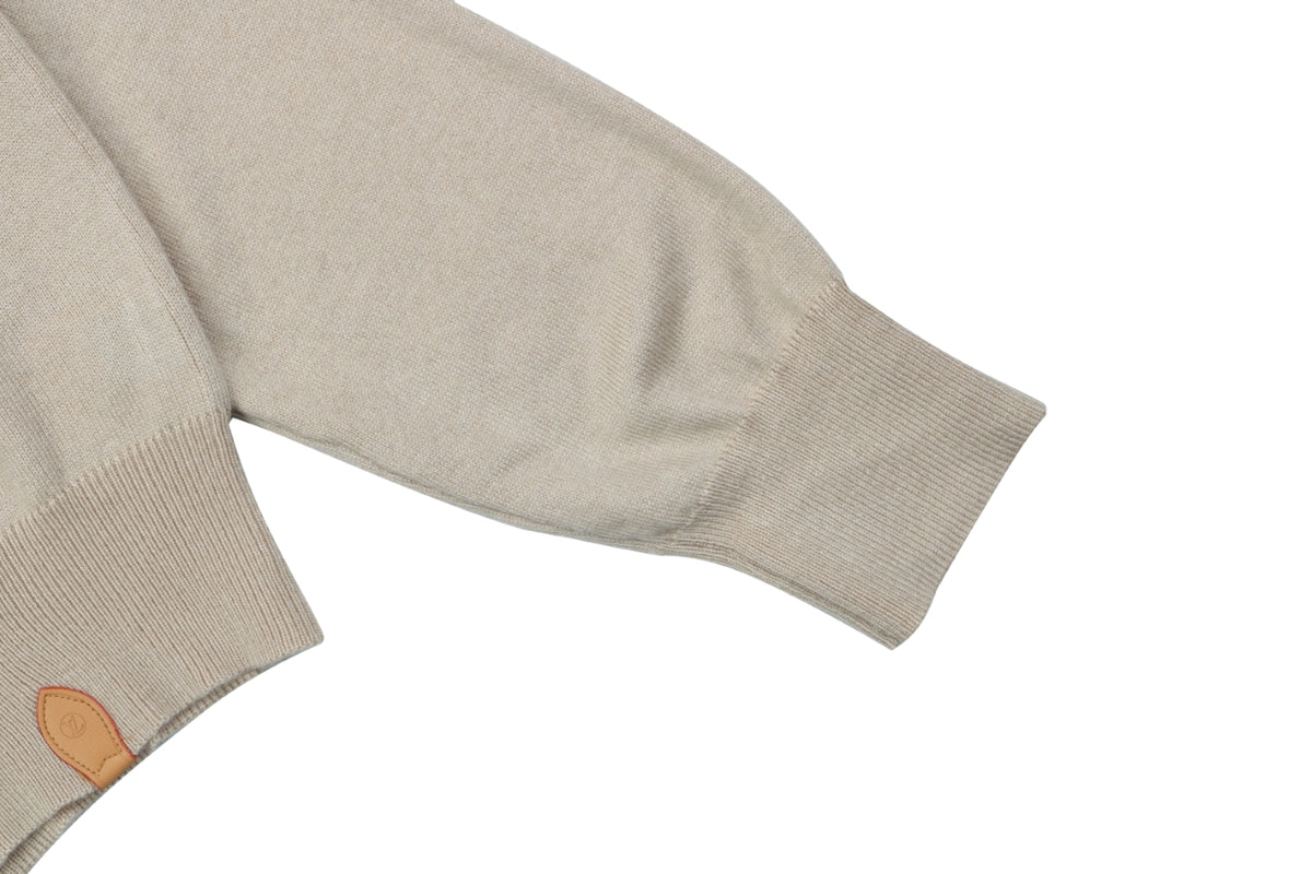 Louis Vuitton Leaf-Shaped Monogram Patch Crewneck Sweater in Beige