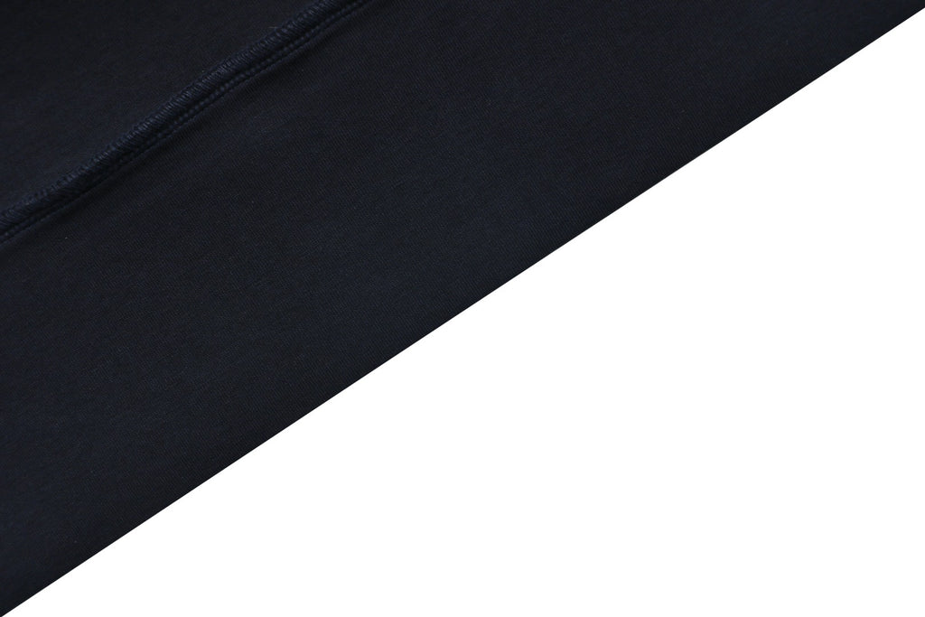 Moncler Navy MK Sleeve Badge Half-Zip Polo Sweatshirt