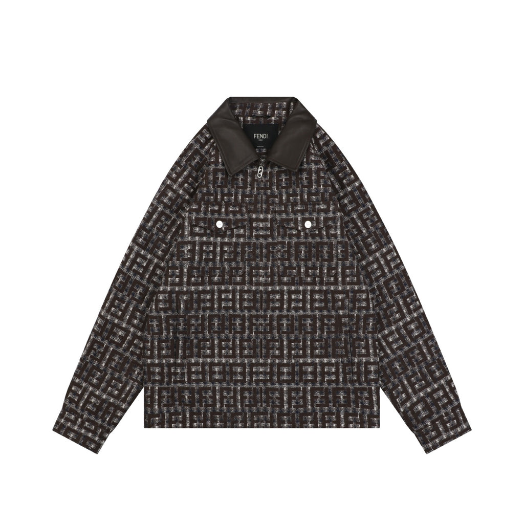 Fendi FF Houndstooth-Style Pattern Jacket