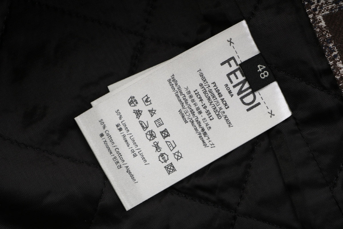 Fendi FF Houndstooth-Style Pattern Jacket