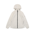 Moncler Off-White Tonal-Pattern Hooded Jacket with Subtle Lettering