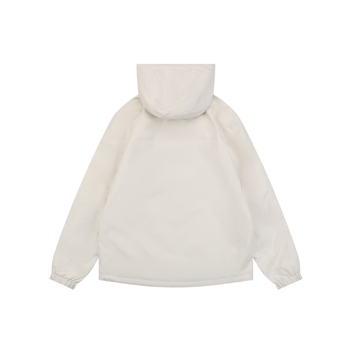 Moncler Off-White Tonal-Pattern Hooded Jacket with Subtle Lettering