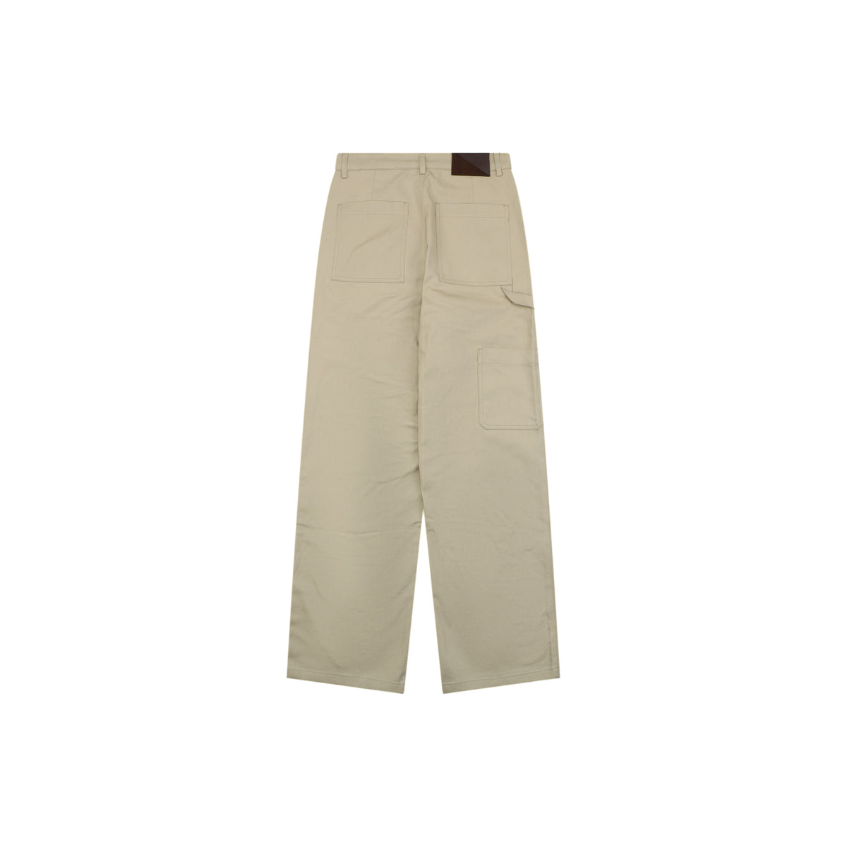 Loewe Half Floral Emblem Twill Trousers in Light Khaki